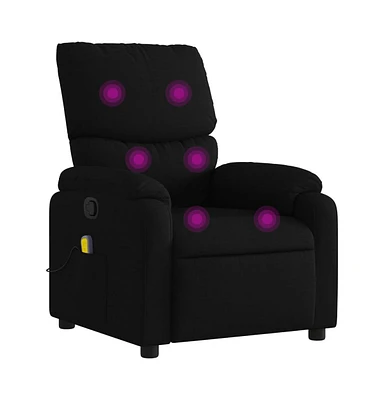 vidaXL Massage Recliner Chair Cream Fabric