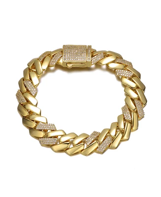Clear Cubic Zirconia Miami Cuban Curb Link Bracelet