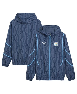 Puma Men's Navy Manchester City 2024/25 Pre-Match Anthem dryCELL Full-Zip Hoodie Jacket