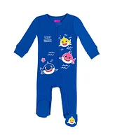 Baby Shark Boys Pinkfong 2 Pack Zip Up Sleep N' Play Coveralls