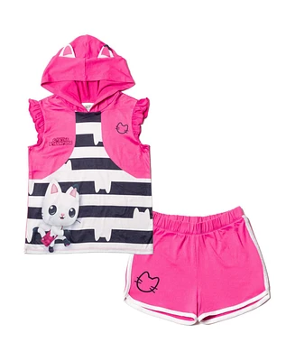 Gabby's Dollhouse Toddler Girls Dreamworks Tank Top and Dolphin Shorts Outfit Set