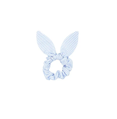 Bits & Bows Girls Seersucker Bow Scrunchie