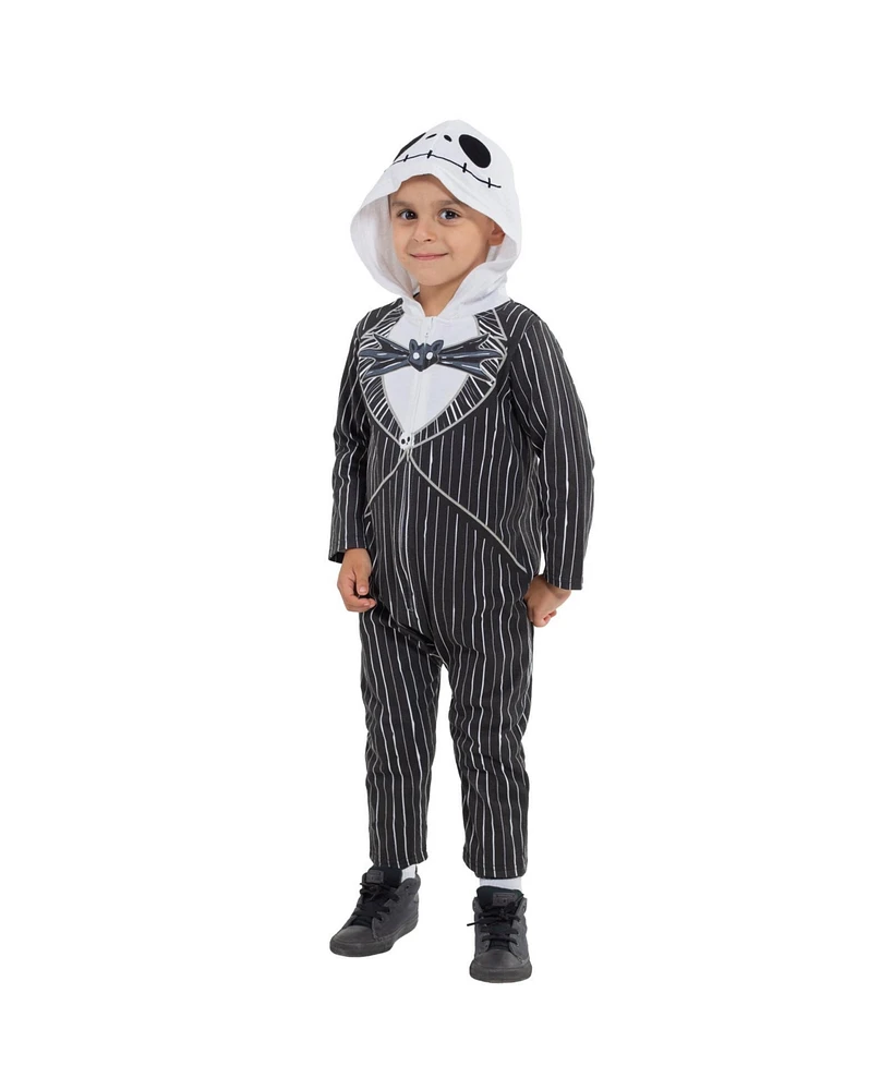 Nightmare Before Christmas Boys Disney Jack Skellington Zip Up Coverall Newborn to