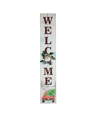 Northlight 31.75" Led Lighted Welcome Sign with Truck Christmas Sign