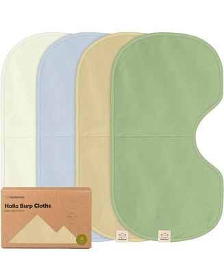KeaBabies 4pk Hallo Baby Burp Cloths, Cotton Cloth for Girls, Boys, Soft & Absorbent Burping Cloths