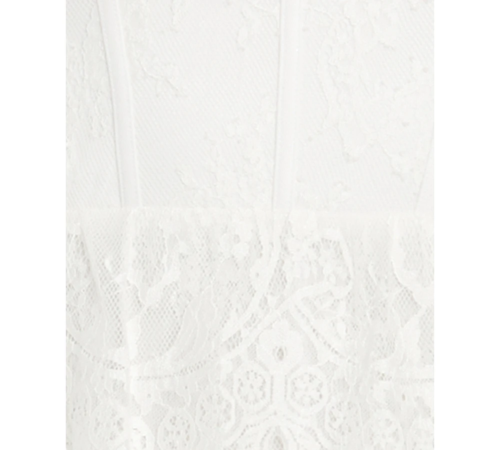 Morgan & Company Juniors' Lace Bustier Mini Dress
