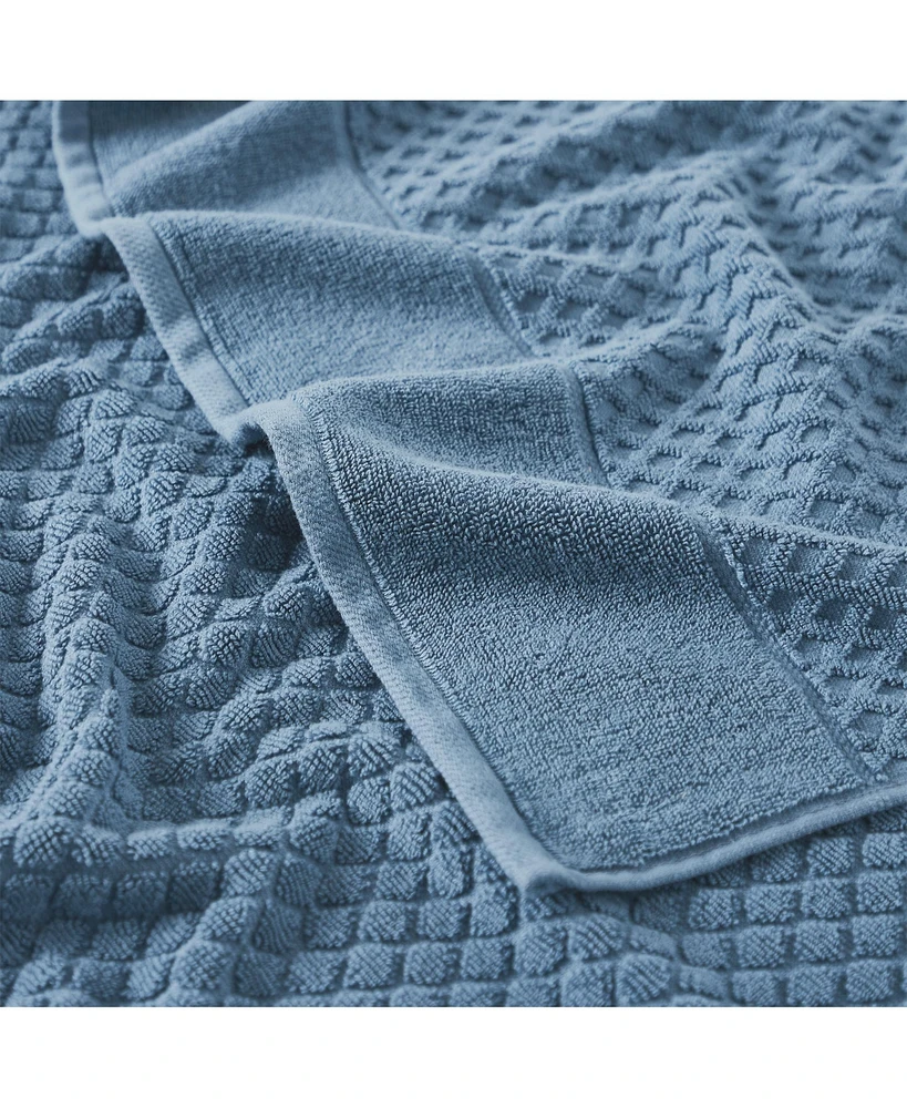 Linery & Co. Quick-Drying Cotton Diamond Waffle Textured 6-Piece Hand Towel Set