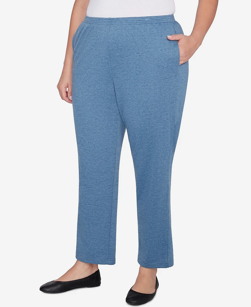 Alfred Dunner Plus Casual Fridays French Terry Knit Short Length Pants