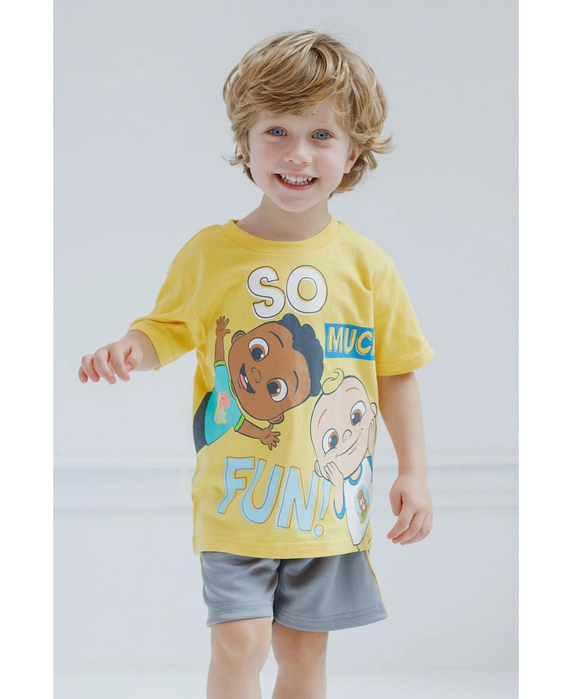 CoComelon Toddler Boys Jj Cody T-Shirt and Mesh Shorts Outfit Set to