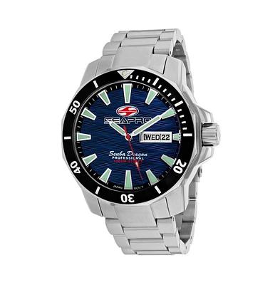 Seapro Men's Scuba Dragon Diver Limited Edition 1000 Meters Blue Dial Watch - SP8316S