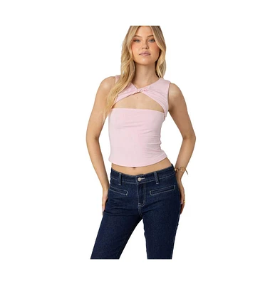 Edikted Twisted cut out tank top