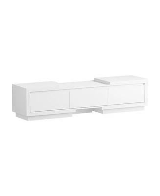 Homsee Extendable Tv Stand Entertainment Center Wood Media Console