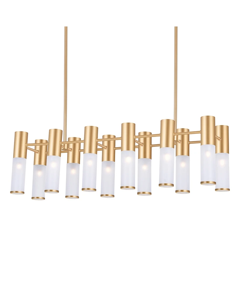 Cwi Lighting 10" Metal Pipes 12 Light Island/Pool Table Chandelier