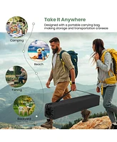 Pop-up Camping Tent for 4/5/6 People with Rainfly Skylight 3 Doors 3 Windows
