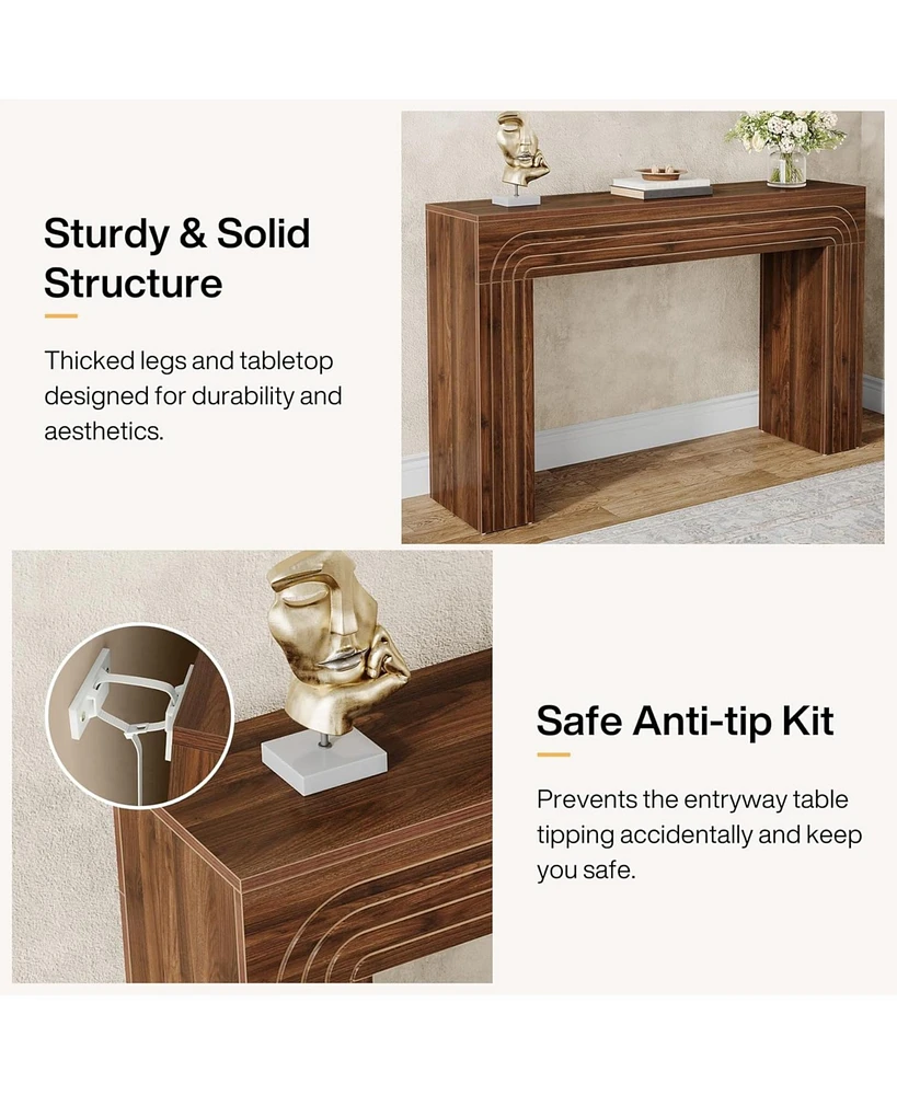 Tribesigns 55-Inch Farmhouse Console Table, Wood Sofa Table Behind The Couch, Modern Entryway Table Accent Table for Living Room, Hallway, Foyer