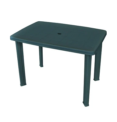 vidaXL Patio Table Green 39.8"x26.8"x28.3" Plastic