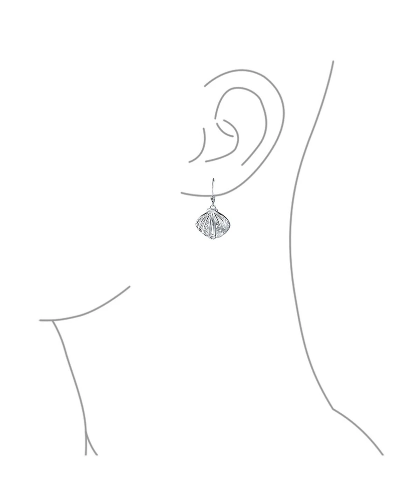 Bling Jewelry Hawaiian Seaside Escape Set Sand Dollar, Starfish, Seashell Dangle Stud Earrings & Necklace 14K Gold-Plated .925 Sterling Silver