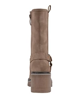 Gc Shoes Women's Knox Buckle Lug Sole Block Heel Mid Calf Boots