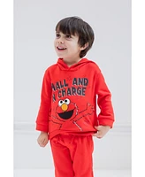 Sesame Street Baby Boys Fleece Pullover Hoodie and Pants Outfit Set to (12 Months - 5T