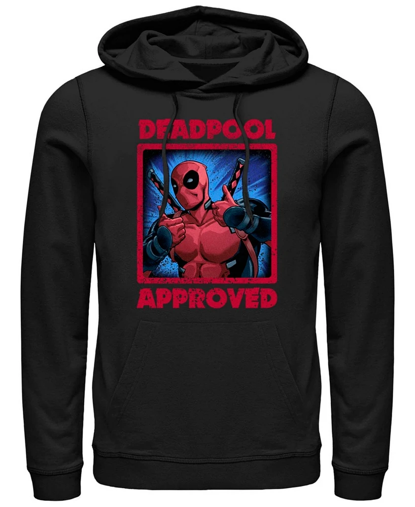 Fifth Sun Men's Deadpool Approved Hoodie Fleece Pullover