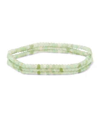 Bling Jewelry Natural Tiny Faceted Ombre Petite Seed Caviar Rondelle Beads Stretch Bracelets Stackable Set of 3 Strands