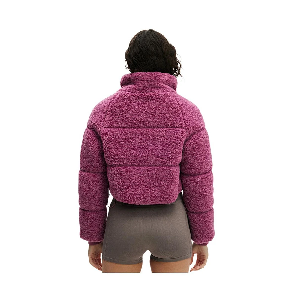 Cotton On Women's The Mother Puffer Cropped Sherpa Jacket