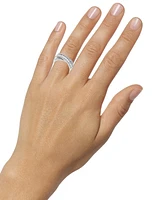 Diamond Crossover Statement Ring (1 ct. t.w.) in 14k White Gold
