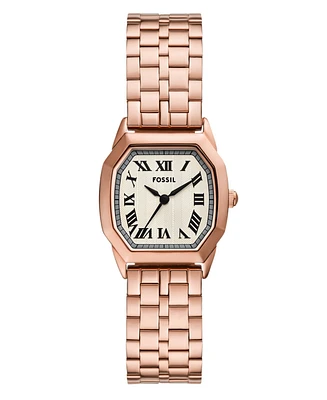 Fossil Women's Harlow Three-Hand Rose Gold-Tone Stainless Steel Watch, 27mm