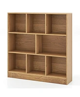 8-Cube Bookcase 41" Wooden Toy Storage Organizer for Kids Bookshelf