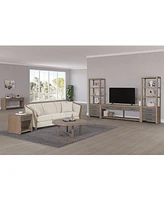 Portmore 80" Wood 3PC Tv Console Set (80"Console, 2 Piers)