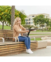ECR4Kids The Surf Folding Portable Lap Desk, Large, Black, 1-Piece