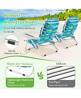 Pcs Folding Beach Chair Adult Lightweight Aluminum Camping Chair with Storage Bag