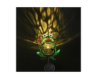 gaomon Frog Solar Lights Outdoor Garden Decorative, Solar Frog Outdoor Decor for Garden, Auto On/Off Solar Powered Stake Lights for Christmas Pathway