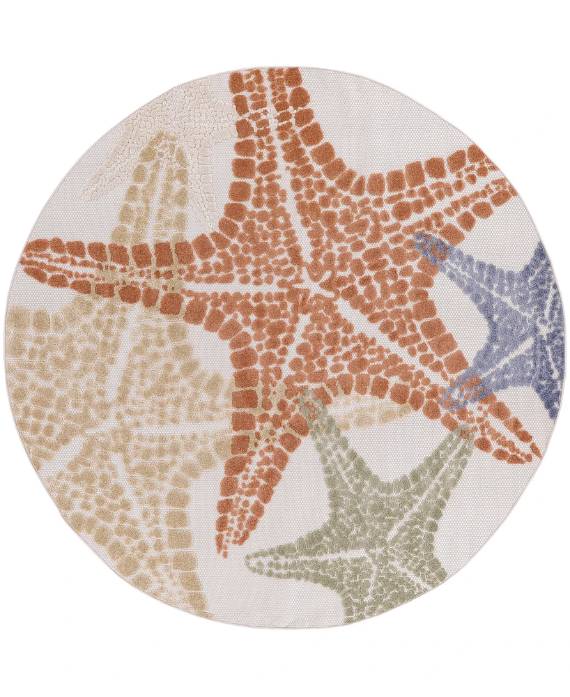 Nourison Home Aloha ALH28 5'3"x5'3" Round Area Rug