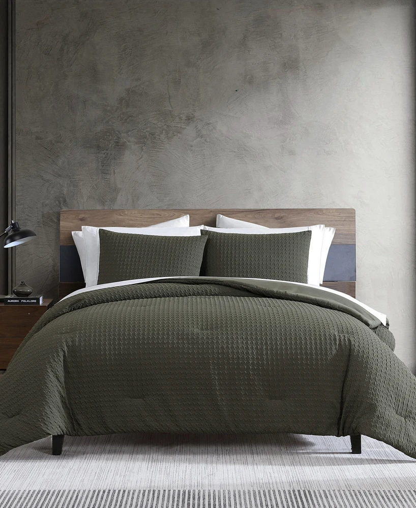 Kenneth Cole New York Houndstooth Embossed 3-Pc. Comforter Set