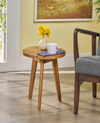 Groovy Mod Round End Table With Customizable Top