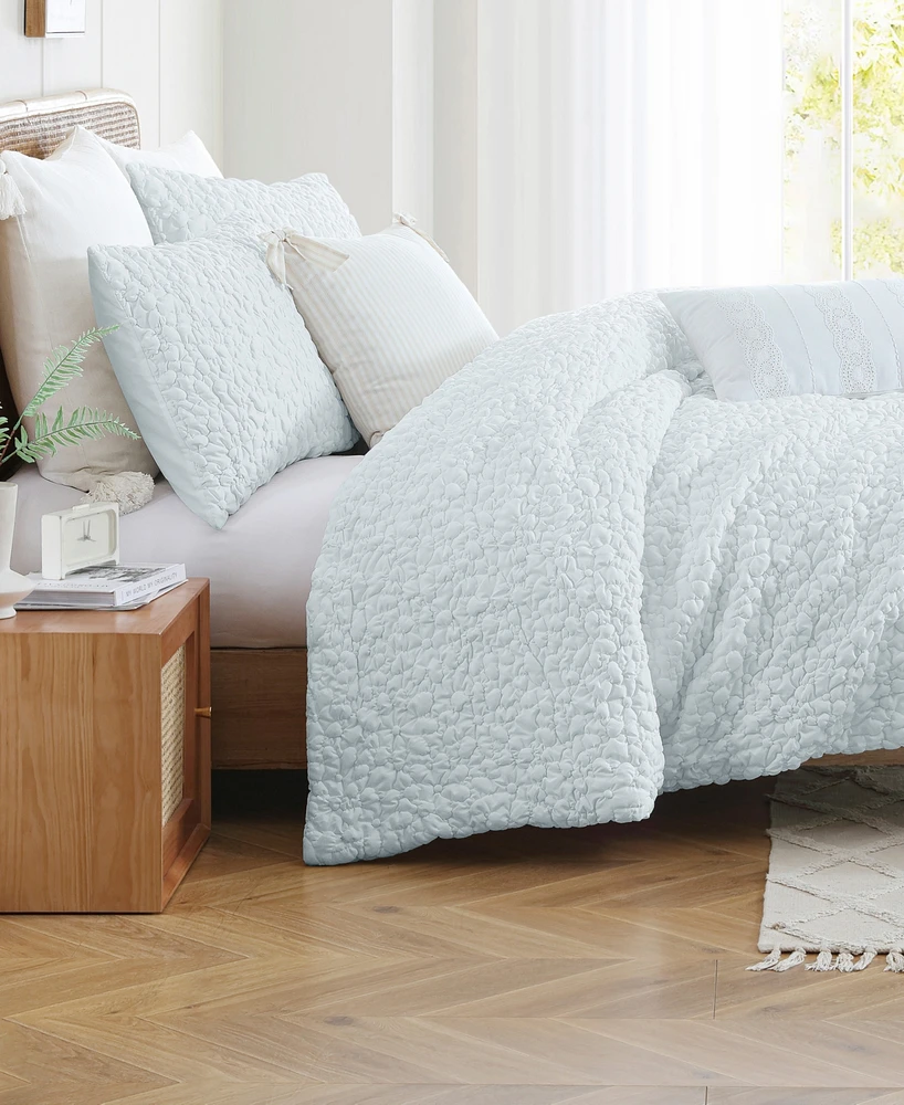 Peri Home Floral Bubble 3-Pc. Comforter Set