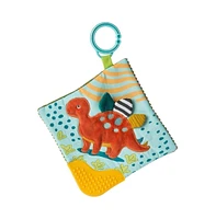 Mary Meyer Pebblesaurus Crinkle Teether Toy with Squeaker, Dinosaur