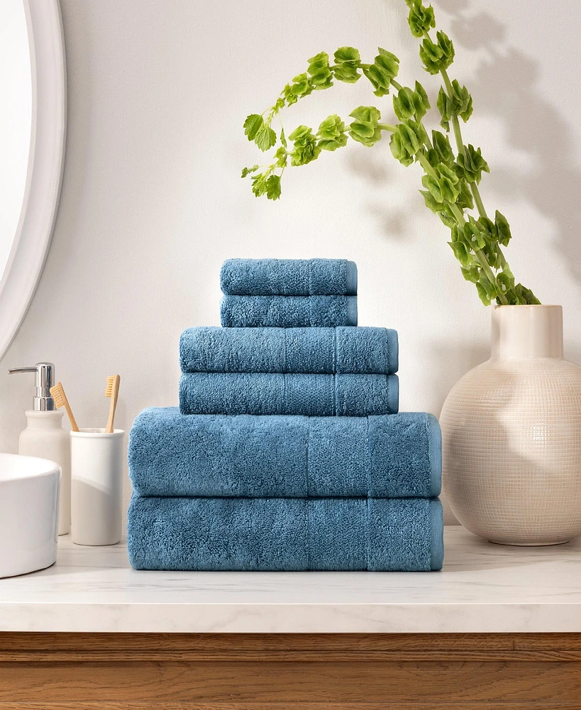 Aston and Arden Luxury Solid 6-Piece Bath Towel Set, 600 Gsm, Soft 100% Turkish Cotton Bathroom Towels, Made in Turkey, 2 Bath Towels, 2 Hand Towels,