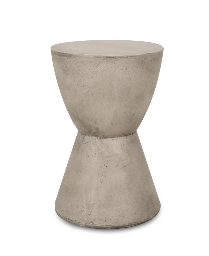 Hourglass Concrete Side Table: Modern, Durable, Outdoor-Ready