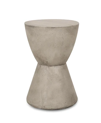 Hourglass Concrete Side Table: Modern, Durable, Outdoor-Ready