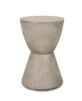 Hourglass Concrete Side Table: Modern, Durable, Outdoor-Ready
