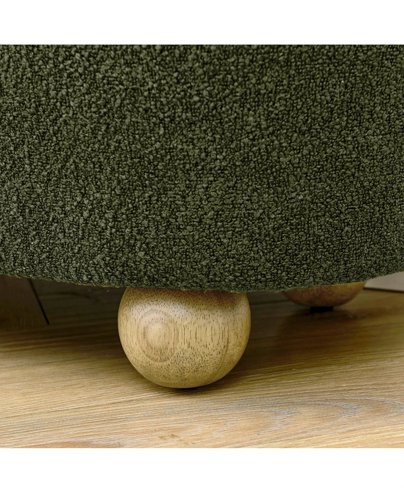 Storage Ottoman Bench, Upholstered End of Bed Ottoman Bench with Storage and Seating, Large Blanket Storage Bench for Foot Rest in Bedroom, Living Roo