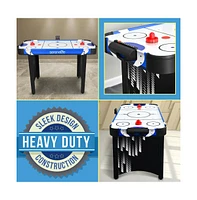 SereneLife 48" Air Hockey Table with Pucks and Pushers, Digital Led Scoreboard