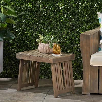 Foldable Acacia Wood Side Table: Durable, Stylish, Space-Saving