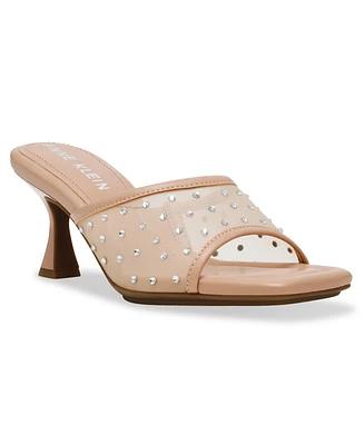 Anne Klein Women's Julie Square Toe Mesh Mule Dress Sandals