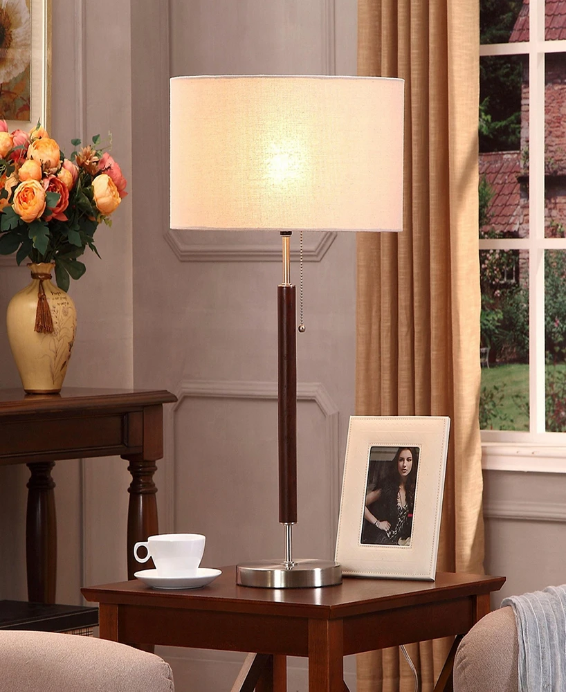 Carter Wood Led Table Lamp Bundle (26"), Bulbs Included