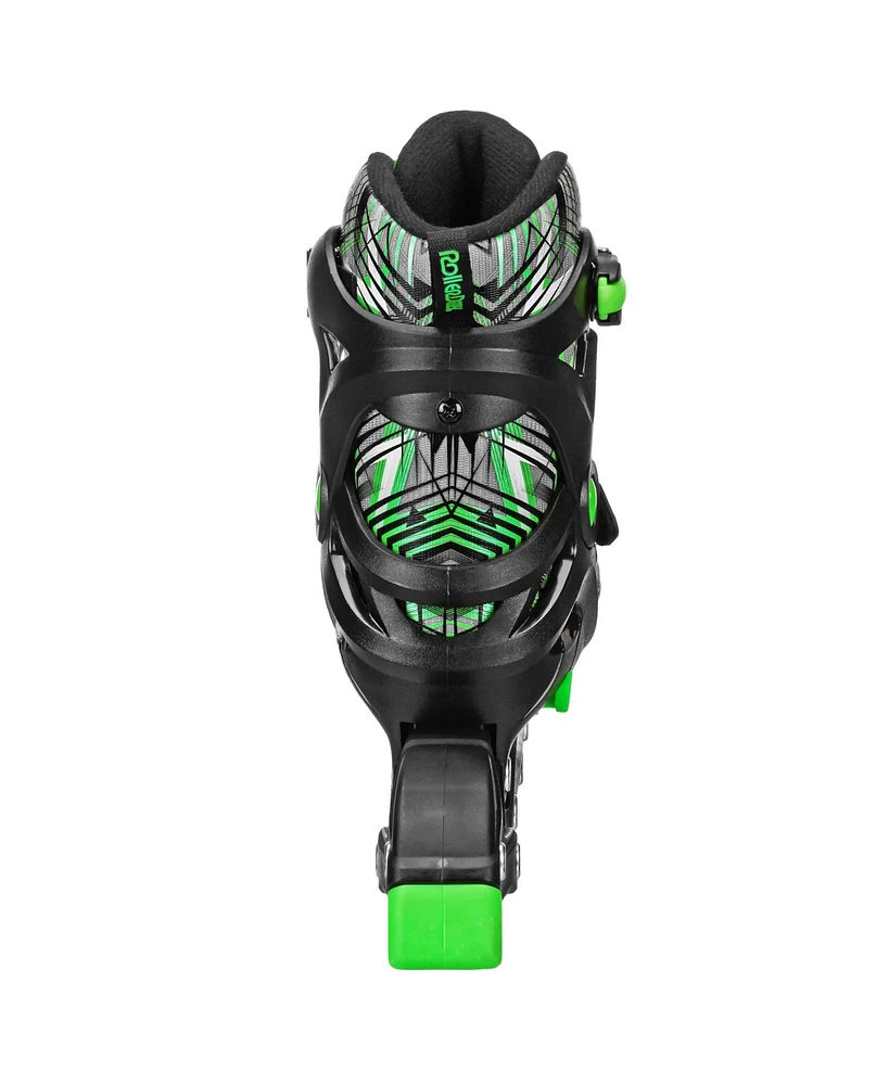 Roller Derby Stryde Lighted Boy's Adjustable Inline Skates Small (11-1)