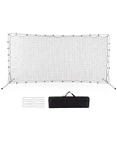 Soccer Rebounder Net 12 x 6 Ft Portable Football Training Equipment with Net