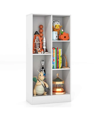 5-Cube Bookcase for Kids 41" Wooden Toy Storage Organizer for Kid's Room
